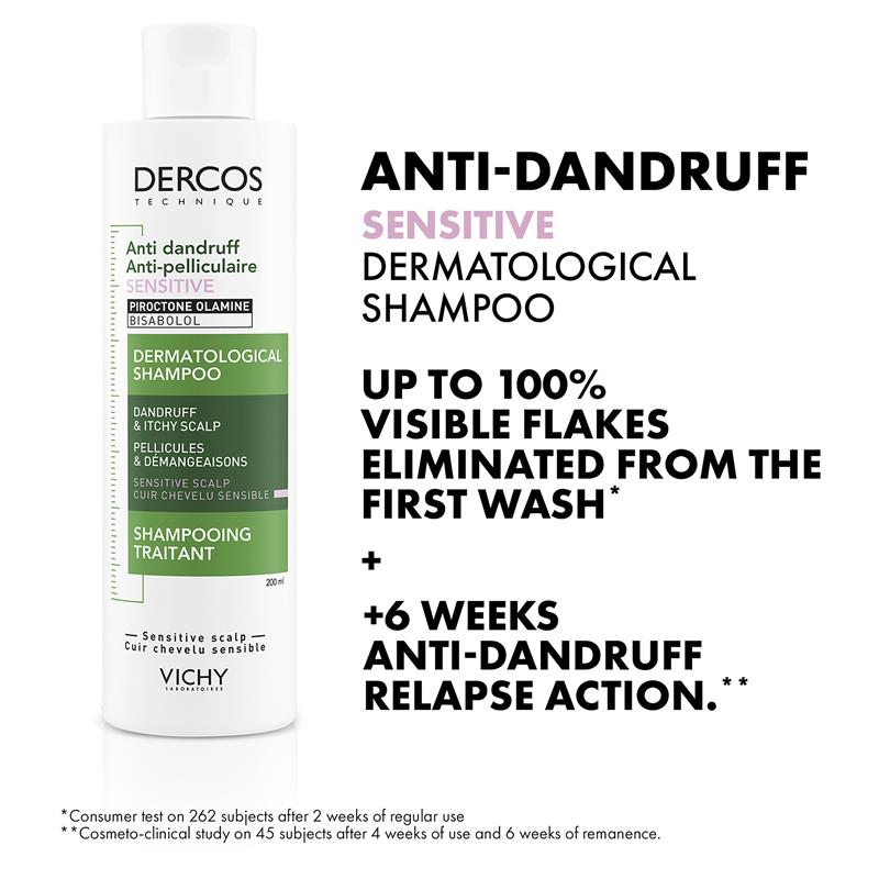 Dầu gội trị gàu Dercos Anti-Dandruff Shampoo for Sensitive Scalp 200ml