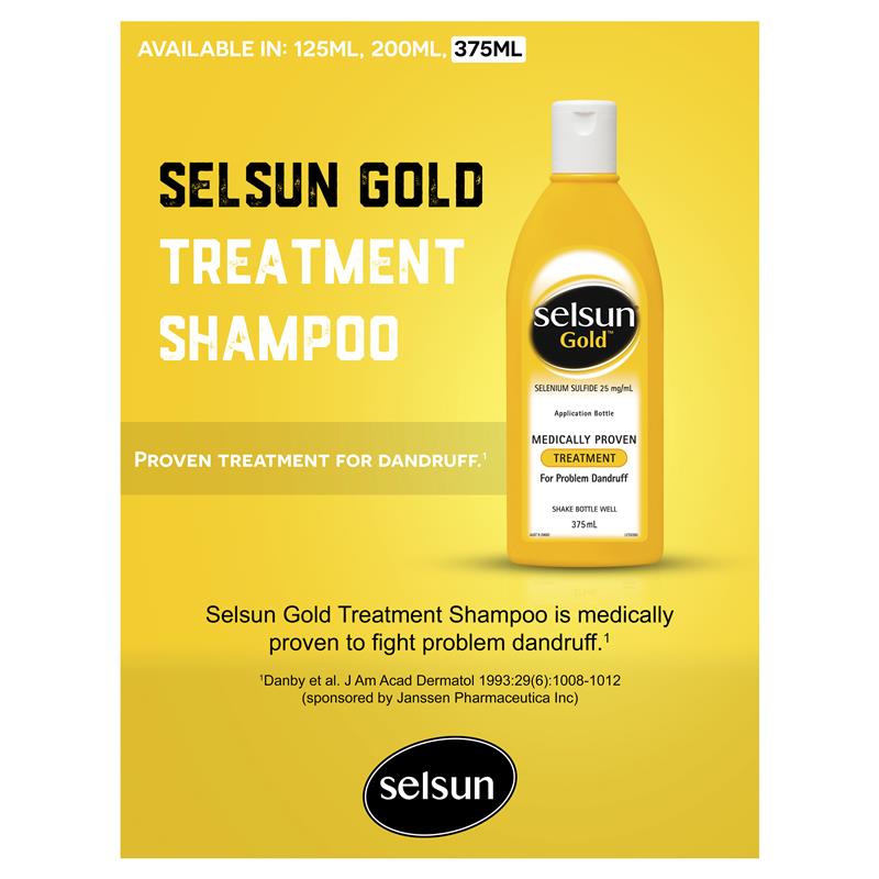 Dầu gội trị gàu Selsun Gold Treatment Medically Proven 375ml | Sản phẩm chính hãng Úc