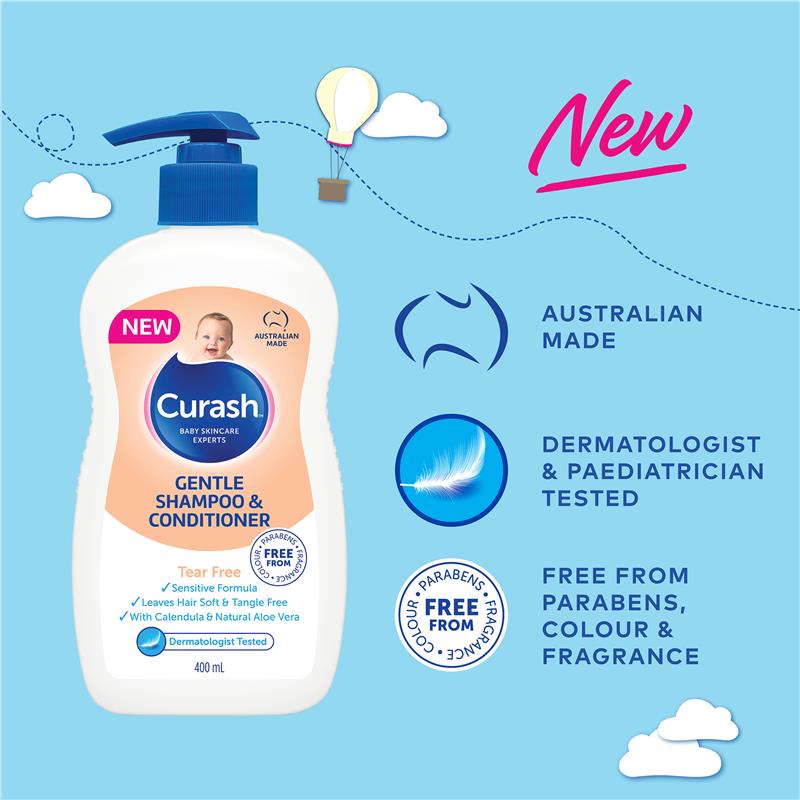 Dầu gội xả Curash Baby Care Shampoo & Conditioner 400ml