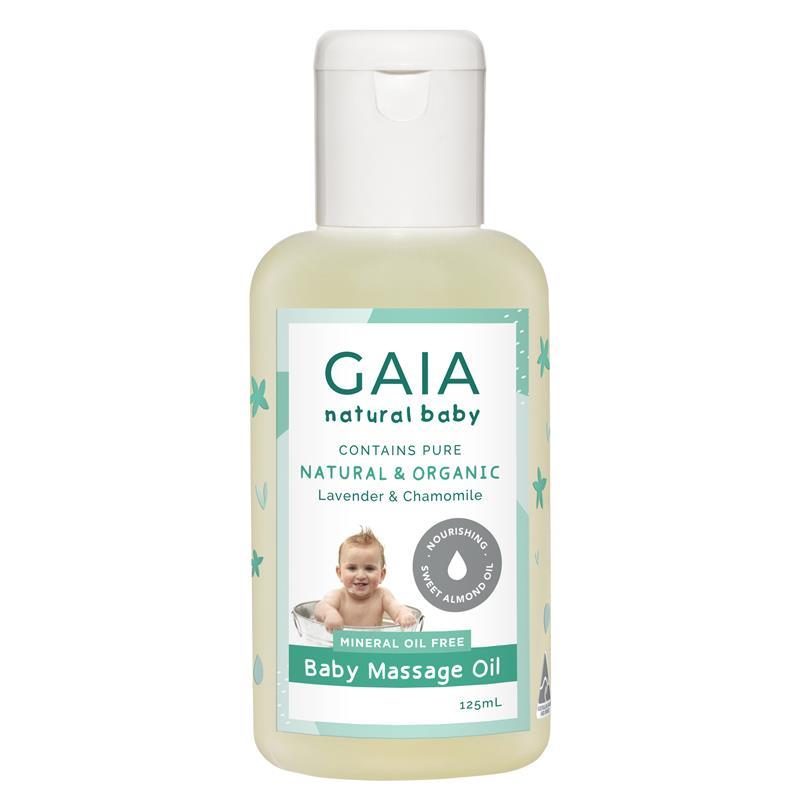 Dầu massage thư giãn cho bé Gaia Natural Baby Massage Oil 125ml | Sản phẩm Úc chất lượng
