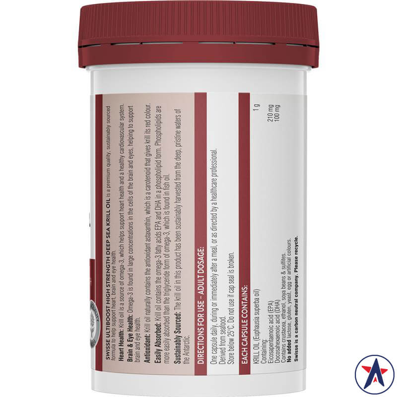 Dầu nhuyễn thể Swisse High Strength Deep Sea Krill Oil 1000mg 60 viên