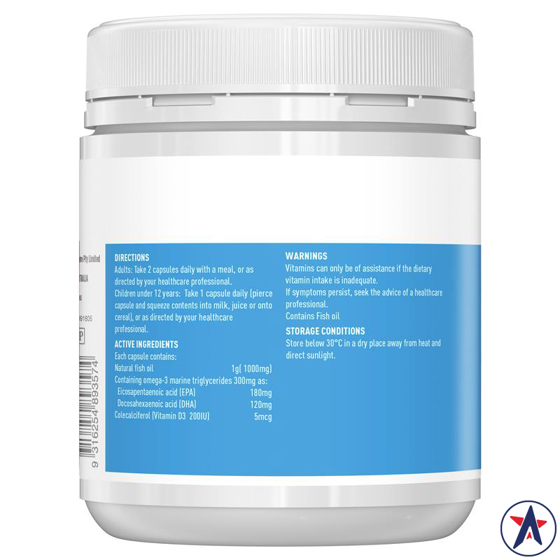 Dầu Omega 3 Healthy Care Fish Oil + Vitamin D 200 viên