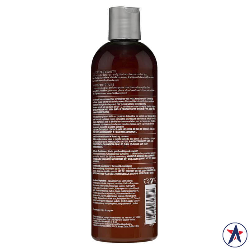 Dầu xả làm mượt tóc Hask Keratin Protein Smoothing Conditioner 355ml