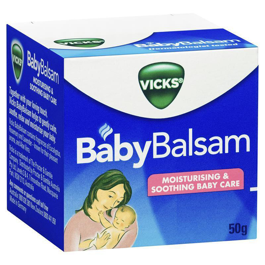Dầu bôi ấm ngực Vicks Baby Balsam cho bé của Úc 50g | Thương hiệu Úc