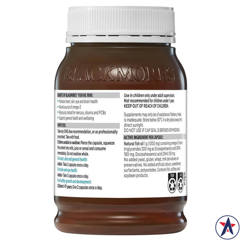 Dầu cá Blackmores Omega 3 Fish Oil 1000mg