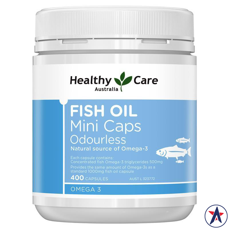 Dầu cá không mùi viên nhỏ Healthy Care Fish Oil Mini Caps Odourless