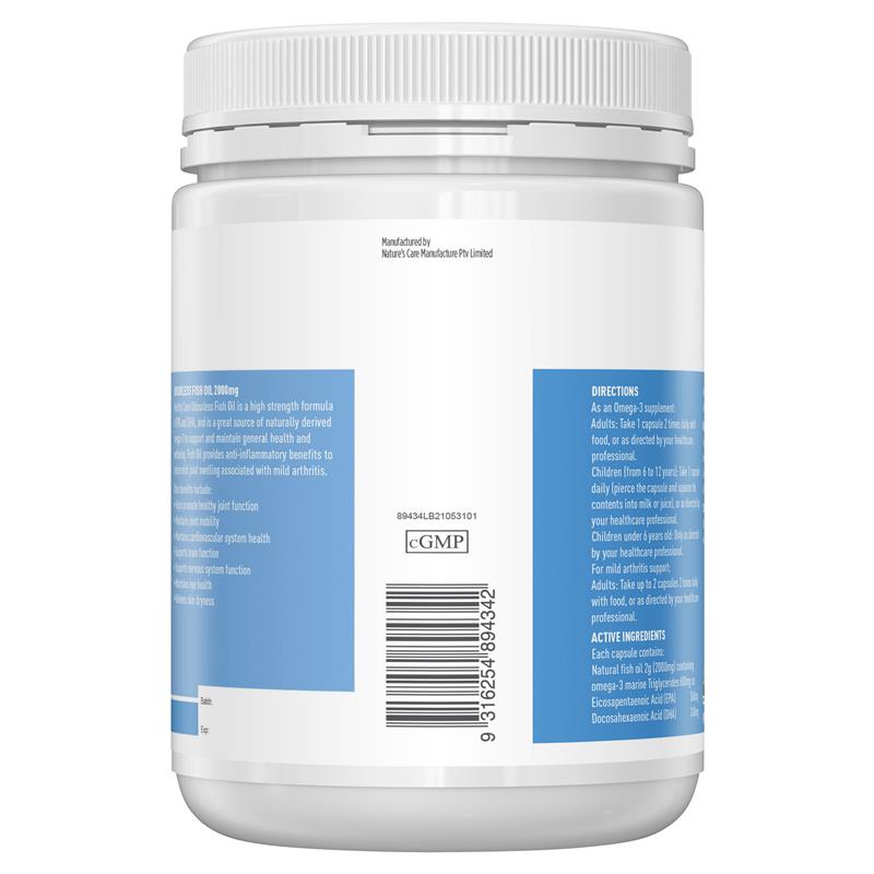 Dầu cá không mùi Healthy Care Odourless Fish Oil 2000mg