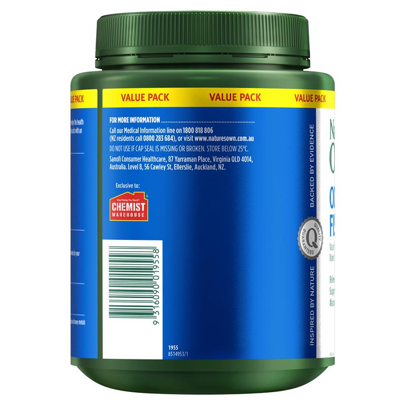 Dầu cá không mùi Nature's Own Odourless Fish Oil 1500mg