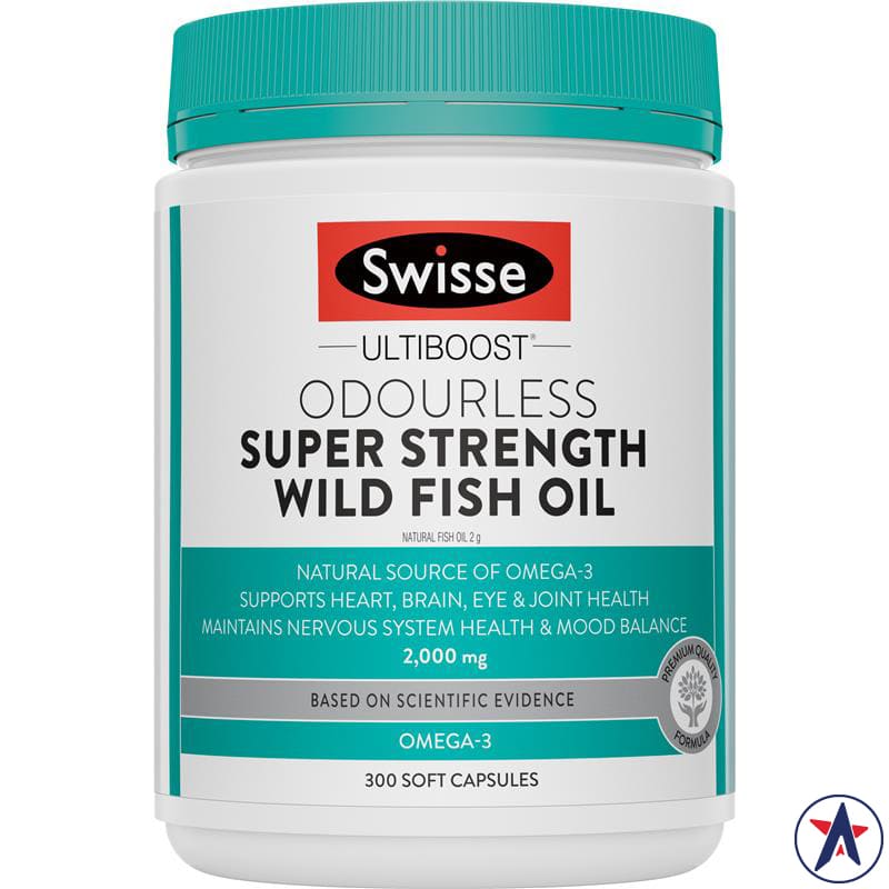 Dầu cá không mùi Swisse Odourless Super Strength Wild Fish Oil 2000mg