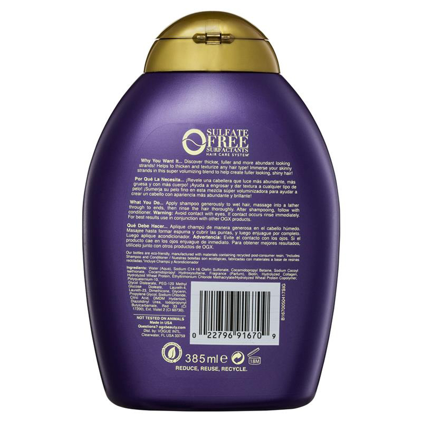 Dầu gội Biotin & Collagen Ogx Shampoo 385ml | Sản phẩm chính hãng Úc