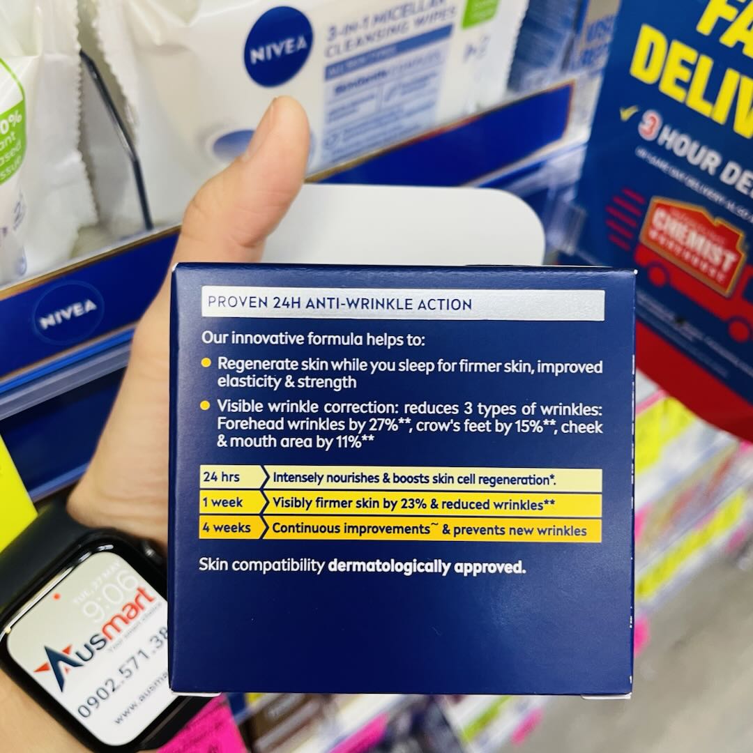 Kem dưỡng da NIVEA Q10 Anti-Wrinkle Night Cream chống nhăn