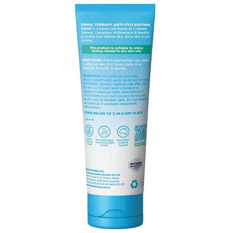 Kem dưỡng làm dịu ngứa da Dermal Therapy Anti Itch Soothing Cream 85g