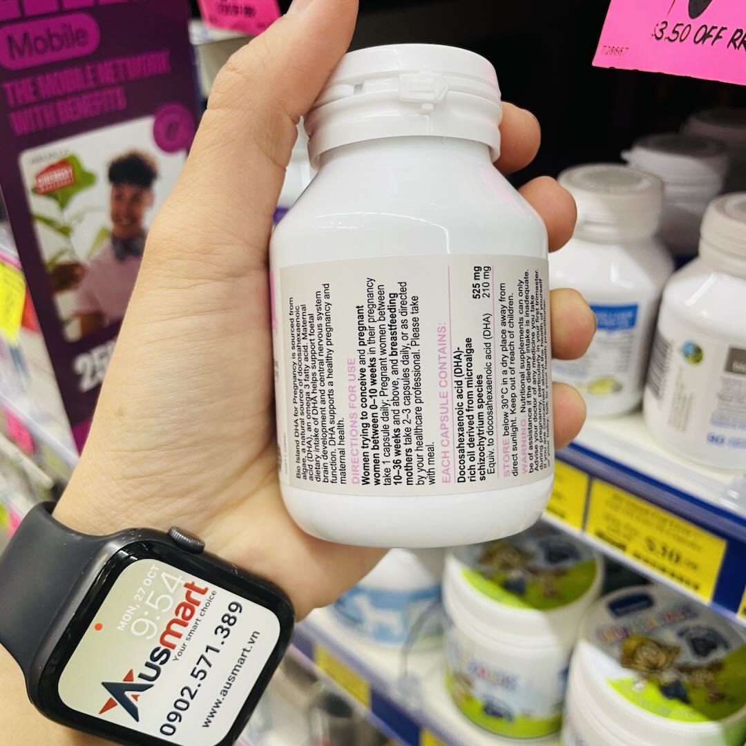 DHA cho bà bầu Bio Island DHA for Pregnancy của Úc 60 viên