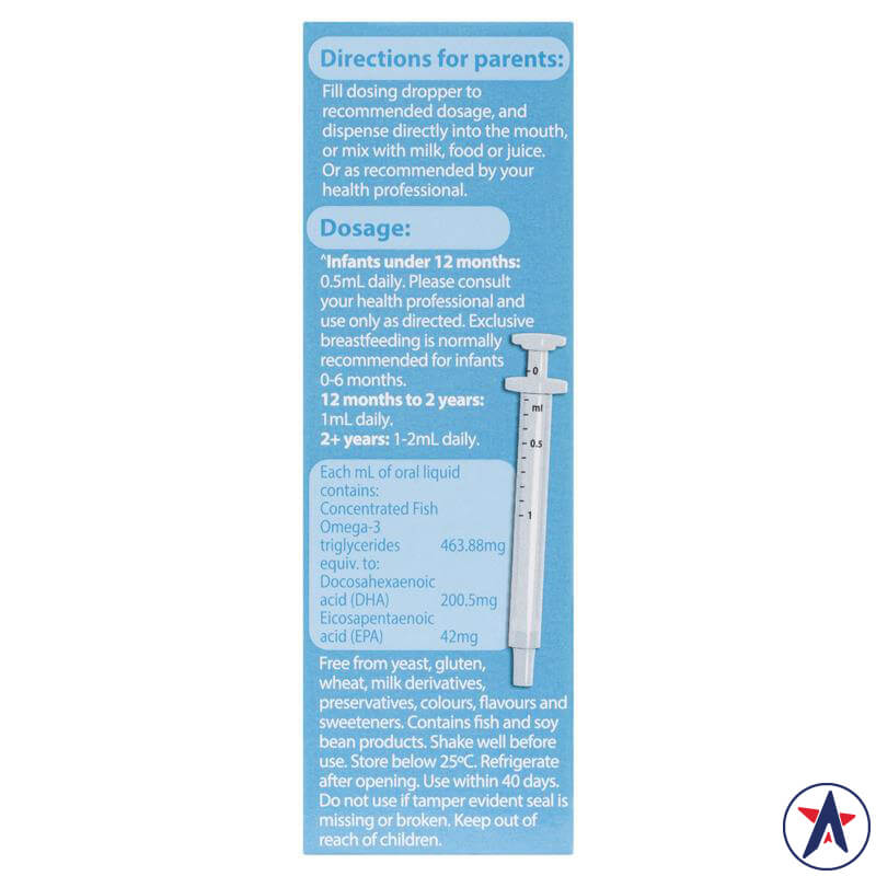DHA Nature's Way Kids Smart DHA Drops Úc 20ml