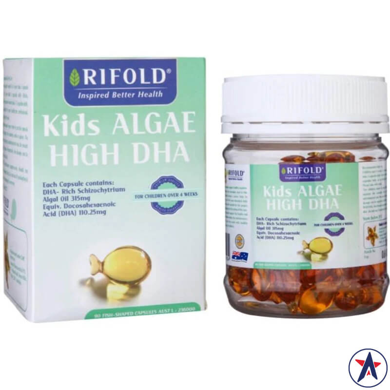 DHA thuần chay cho bé Rifold Kids Algae High DHA 90 viên