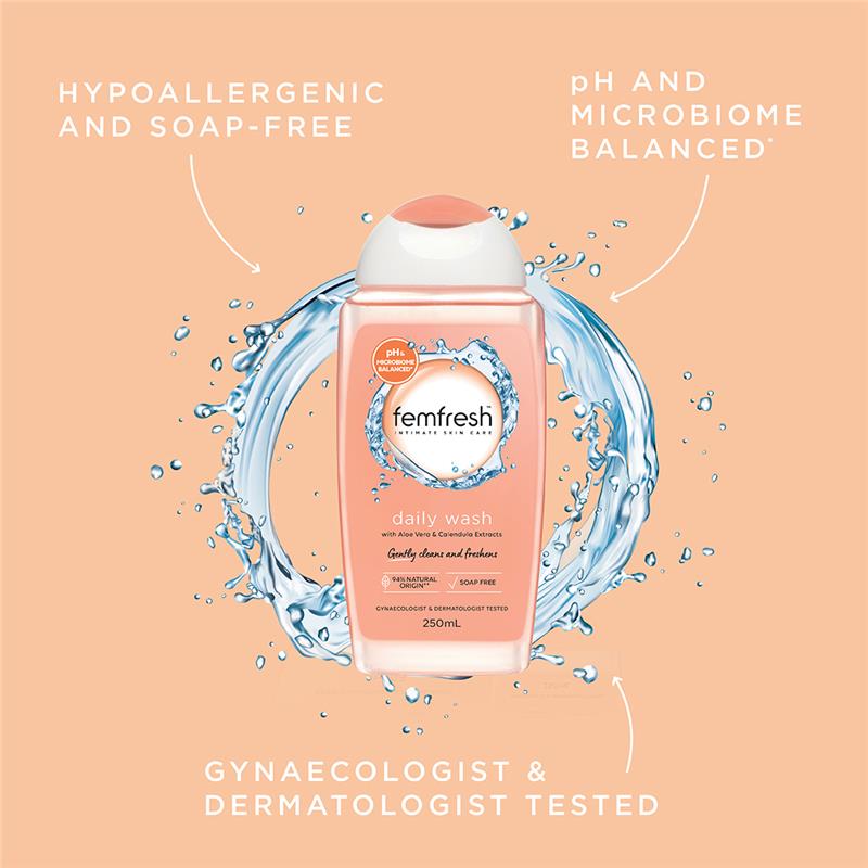 Dung dịch vệ sinh phụ nữ Femfresh màu cam Daily Wash