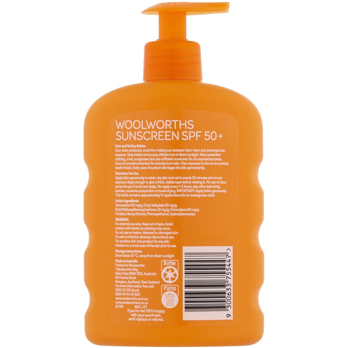 Kem chống nắng Woolworths Sunscreen Everyday Lotion SPF 50+