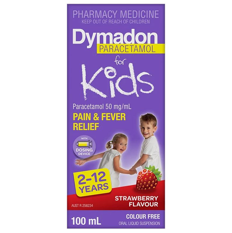 Giảm đau hạ sốt cho trẻ từ 2 đến 12 tuổi Dymadon for Kids Strawberry