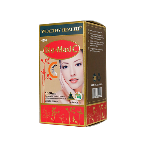 Viên uống bổ sung Vitamin C Wealthy Health BIO Maxi C 1000mg