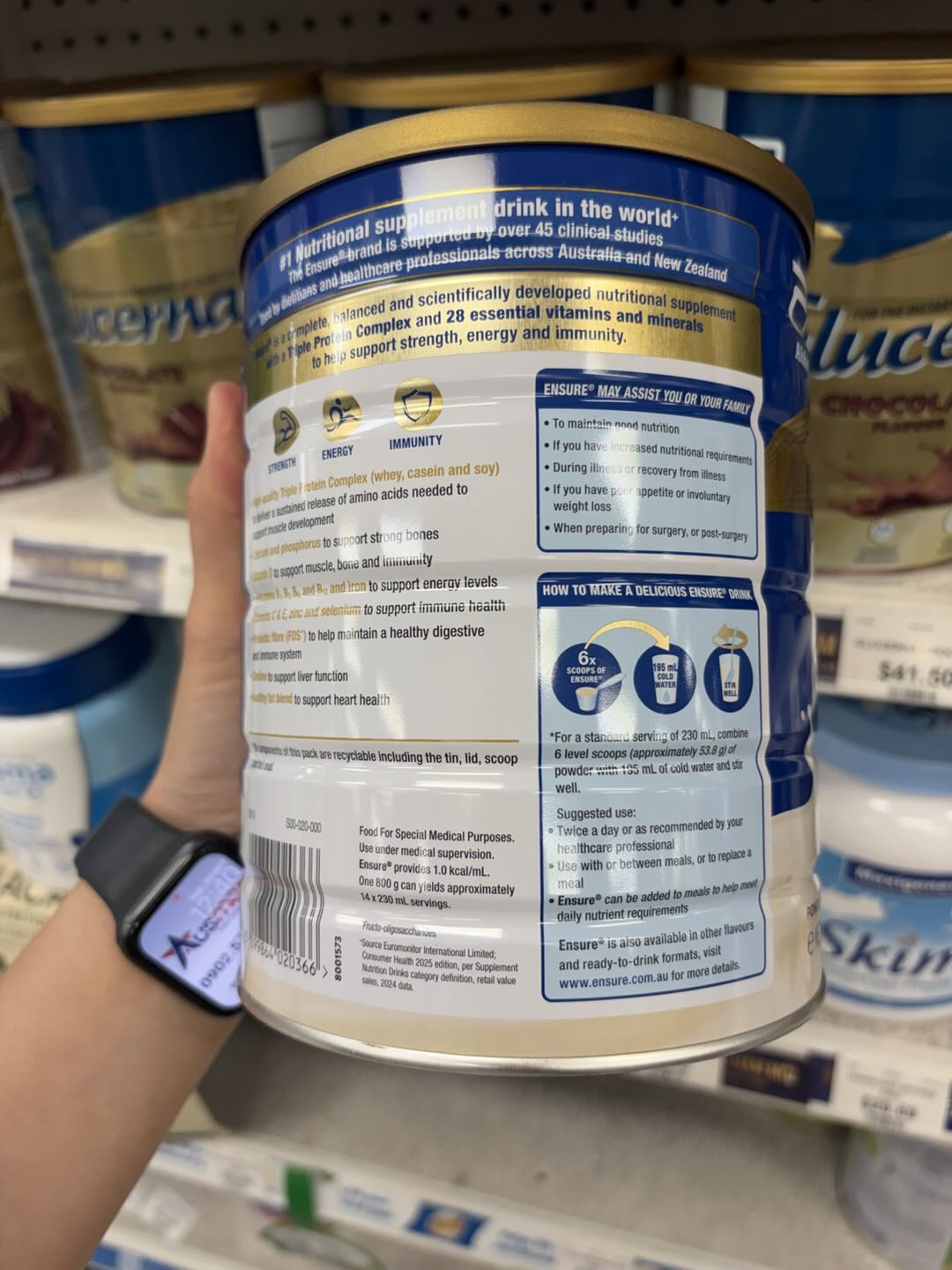 Sữa Ensure Úc vị Vani