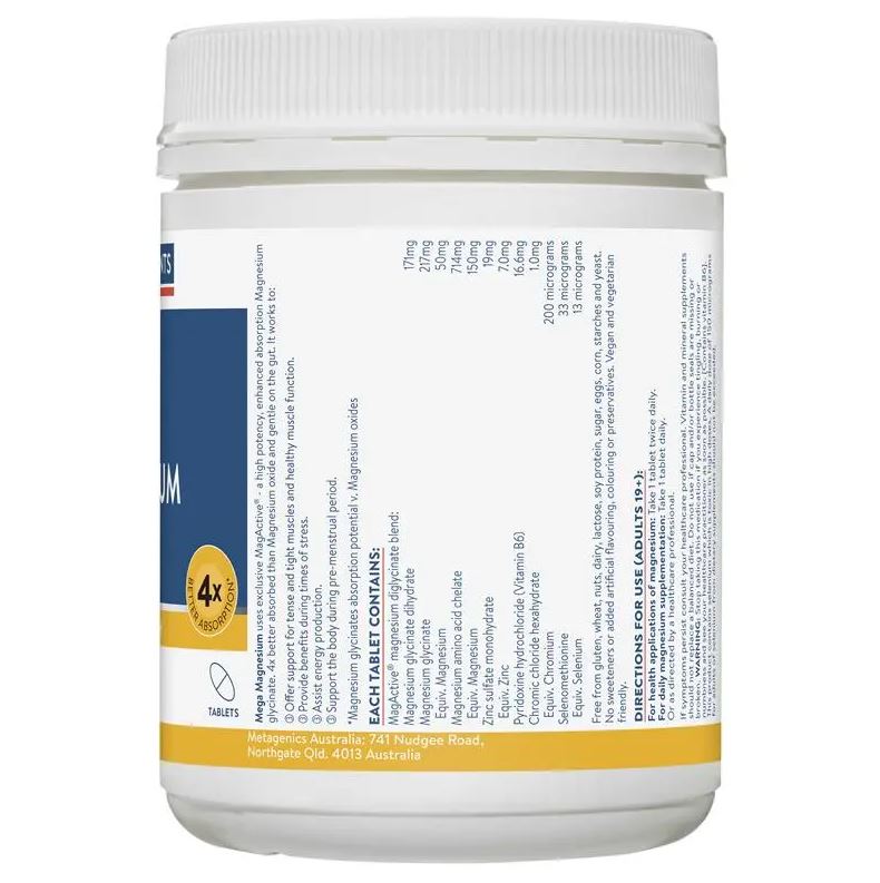 Viên uống bổ sung Magie hỗ trợ cơ bắp Ethical Nutrients Mega Magnesium Glycinate 5-in-1