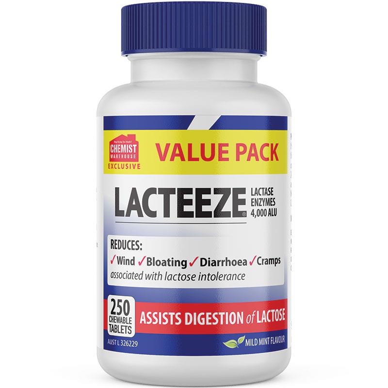 Viên uống hỗ trợ tiêu hóa lactose Lacteeze lactase enzymes 4,000 ALU