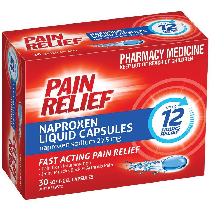 Viên uống giảm đau Pain Relief Naproxen Liquid Capsules
