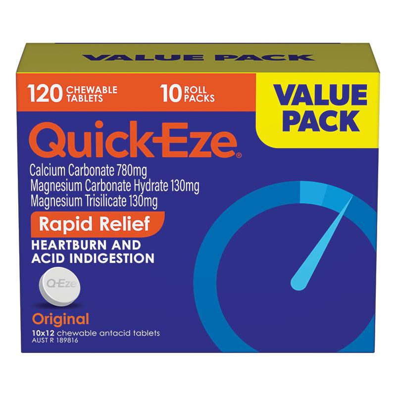 Viên nhai hỗ trợ giảm ợ nóng Quick Eze rapid relief Original