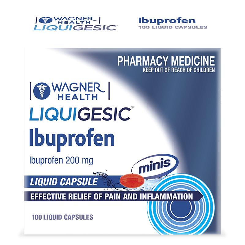 Viên uống giảm đau Wagner Health Liquigesic Mini Ibuprofen 200mg