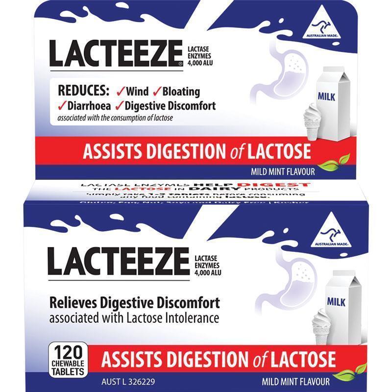 Viên uống hỗ trợ tiêu hóa lactose Lacteeze lactase enzymes 4,000 ALU