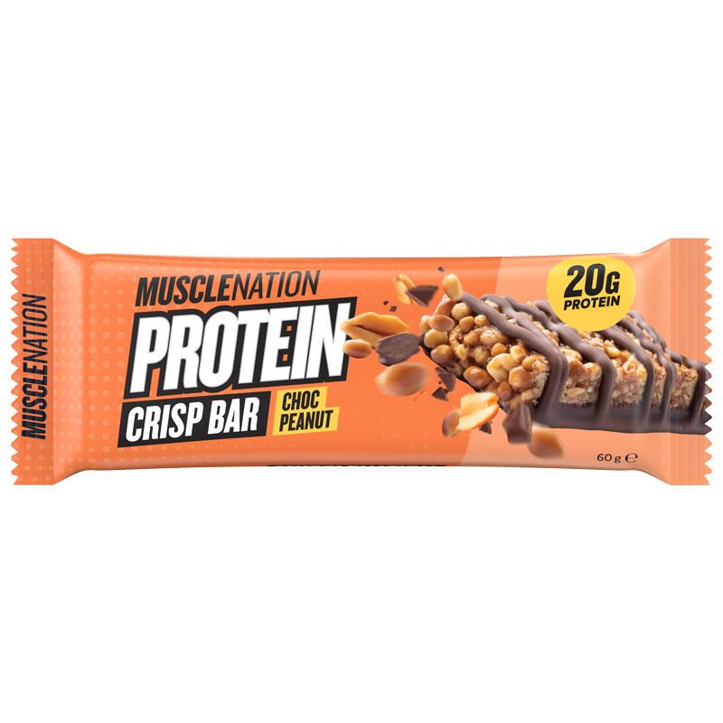 Thanh protein giòn Muscle Nation Crisp Protein Bar