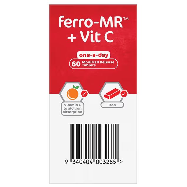 Viên uống bổ sung Sắt Ferro-MR Iron + Vitamin C 60 viên