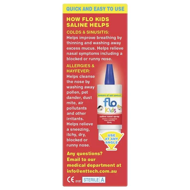 Xịt mũi nước muối cho trẻ em FLO Kids Saline Nasal Spray