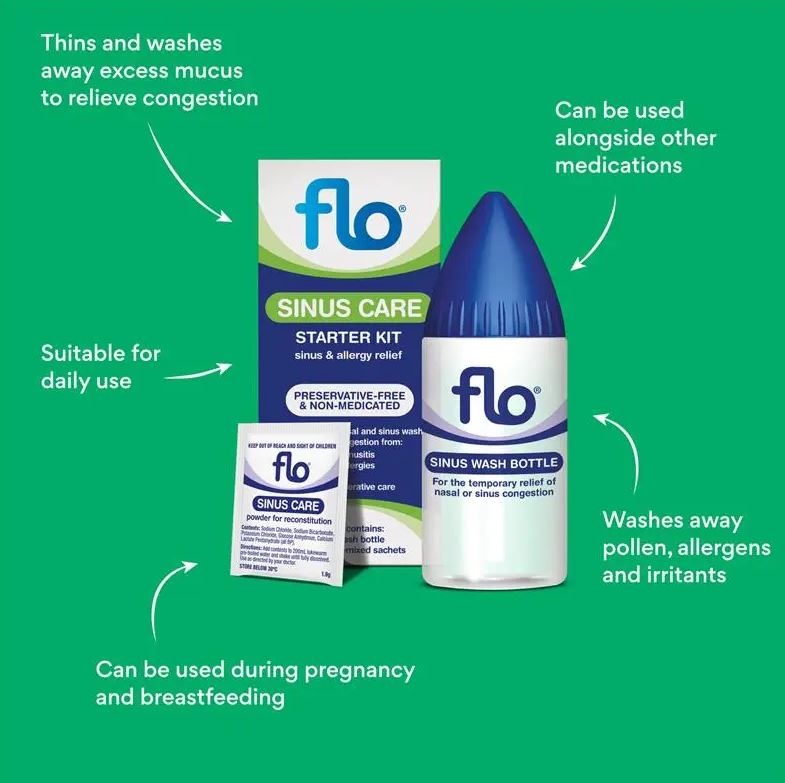 Bộ dụng cụ rửa mũi xoang FLO Sinus Care Starter