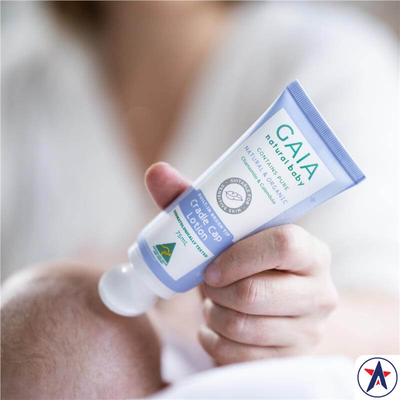 Gaia Natural Baby Cradle Cap trị da đầu khô tróc vảy cho bé 75ml