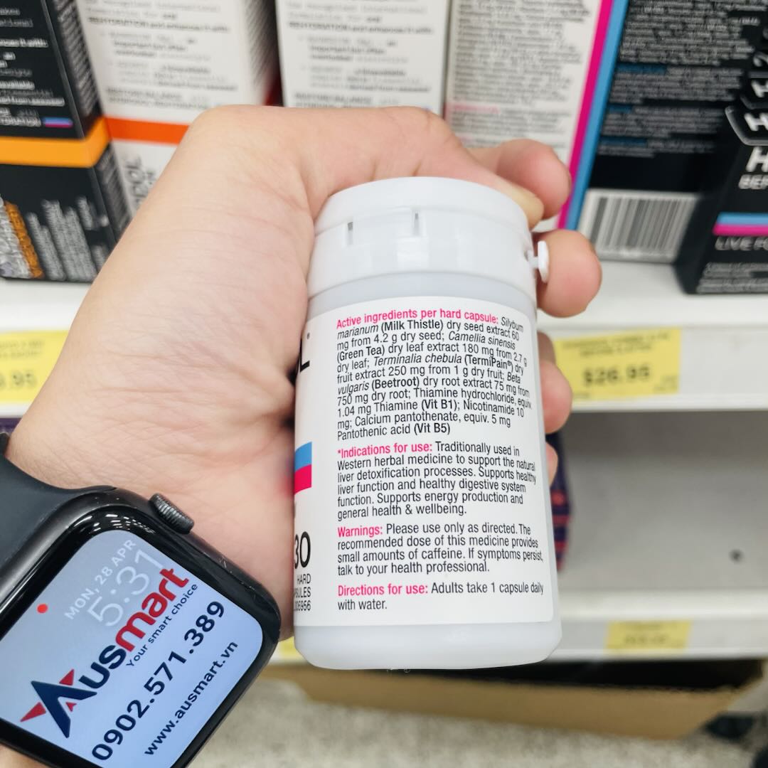 Viên bổ gan Hydrodol Daily Liver Health 30 viên