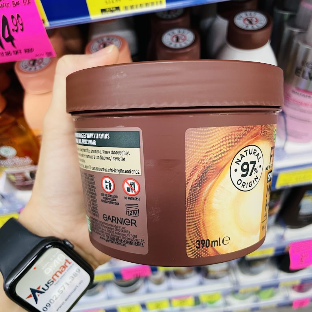 Mặt nạ ủ dưỡng tóc Garnier Fructis Hair Food Smoothing Macadamia 3-in-1 Mask Treatment for Dry & Unruly Hair
