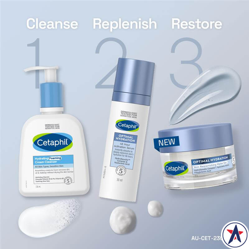 Gel dưỡng ẩm Cetaphil Optimal Hydration Skin Replenishing Water Gel 48g