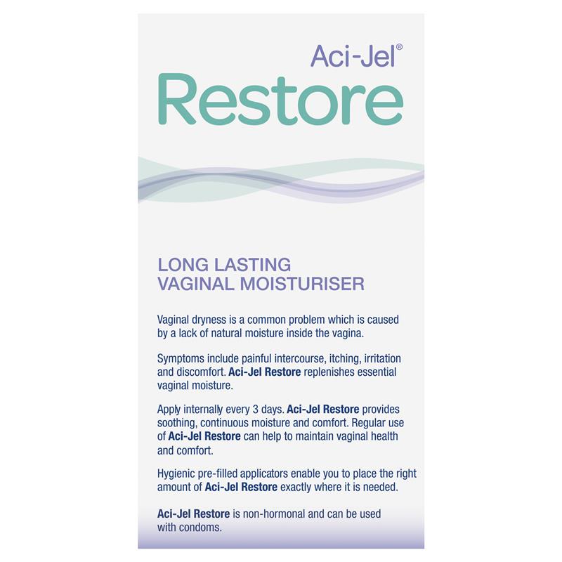Aci-Jel Restore Long Lasting Vaginal Moisturiser 6.5g x 6 tuýp