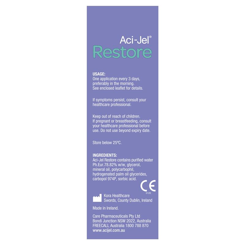 Aci-Jel Restore Long Lasting Vaginal Moisturiser 6.5g x 6 tuýp