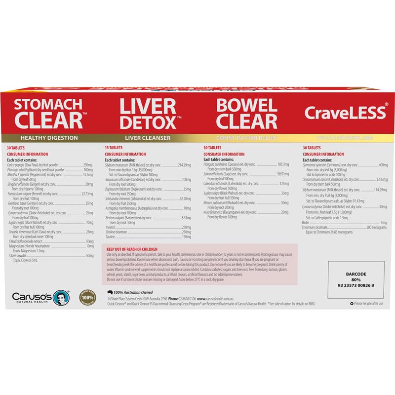 Thải độc cơ thể Caruso's Cleanse Internal Cleansing Detox Program