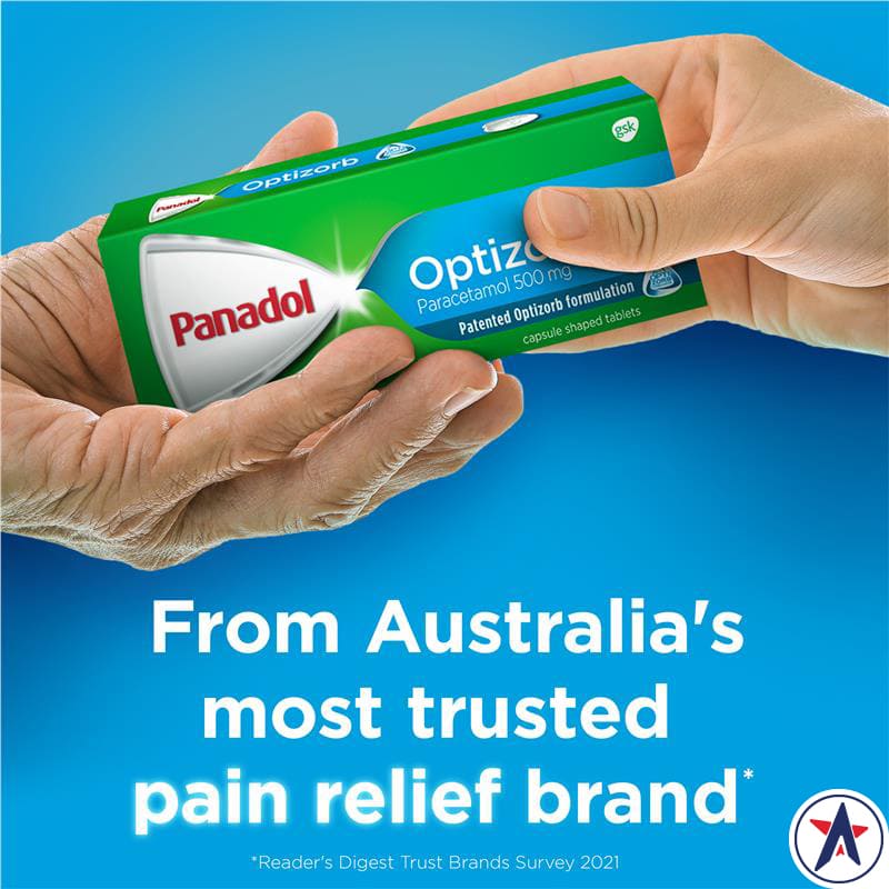 Giảm đau hạ sốt Panadol Optizorb Paracetamol Pain Relief 20 viên oval | Mua hàng Úc tại Ausmart