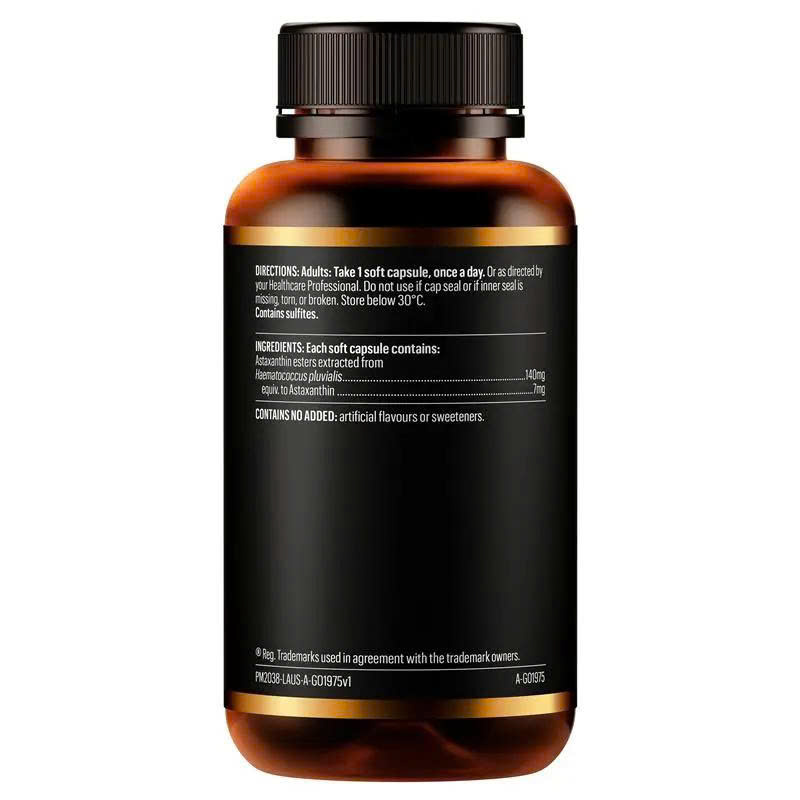 Viên uống chống oxy hóa Go Healthy Astaxanthin Antioxidant High Strength 90 viên