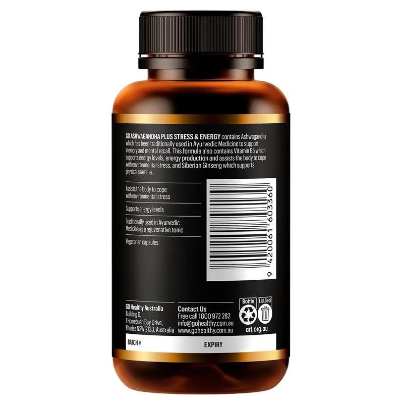 Viên uống Go Healthy Ashwagandha Plus Stress & Energy 1 A Day