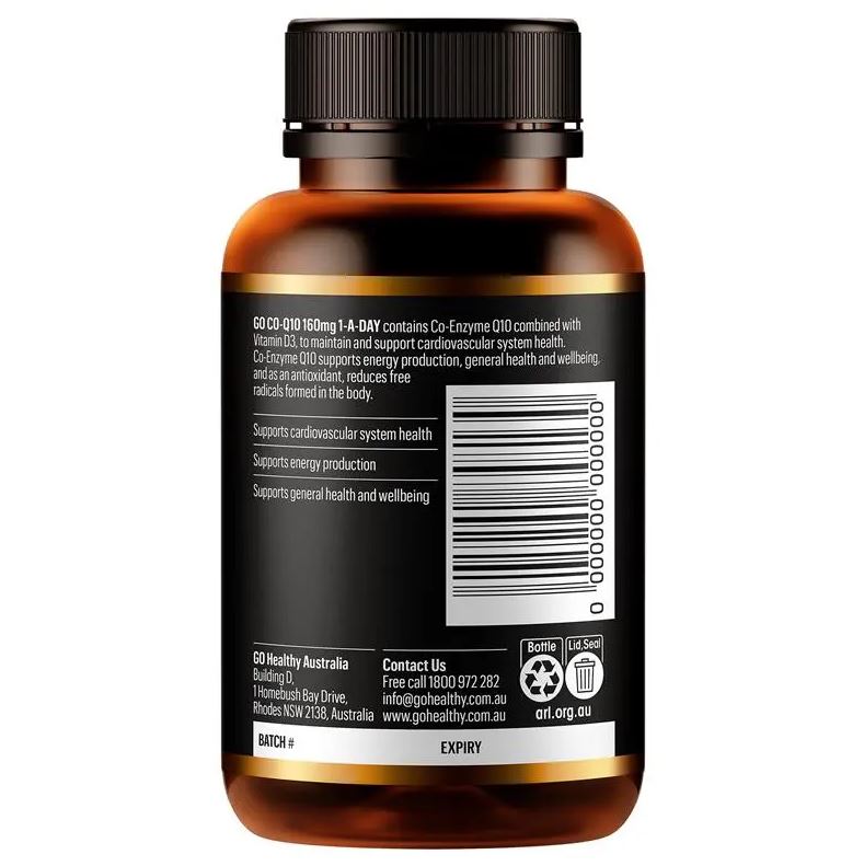 Viên uống bổ tim Go Healthy CoQ10 160mg High Strength 100 viên