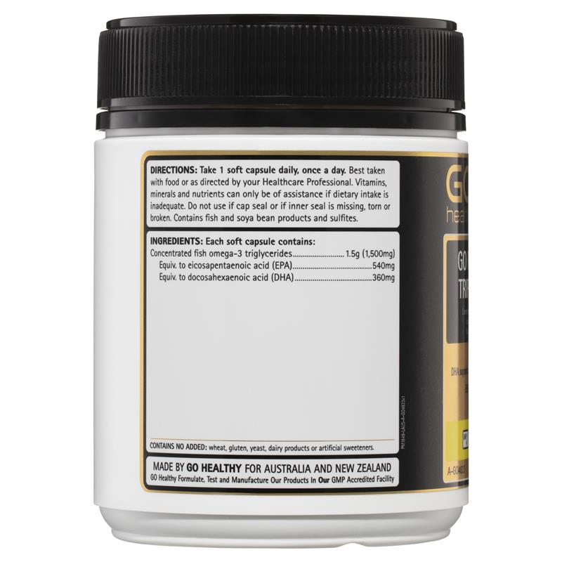 Dầu cá hàm lượng cao Go Healthy Fish 3000 Triple Strength Softgel 150 viên
