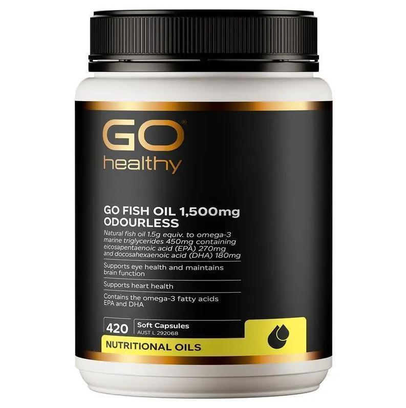 Dầu cá không mùi Go Healthy Fish Oil 1500mg Odourless
