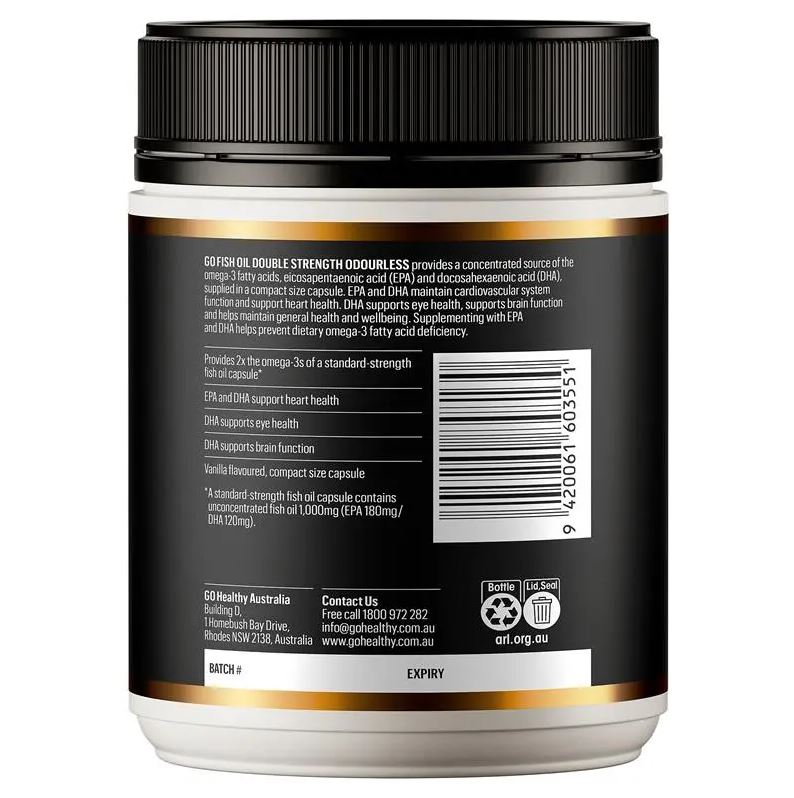 Dầu cá không mùi Go Healthy Fish Oil 2000 Compact Odourless 230 viên