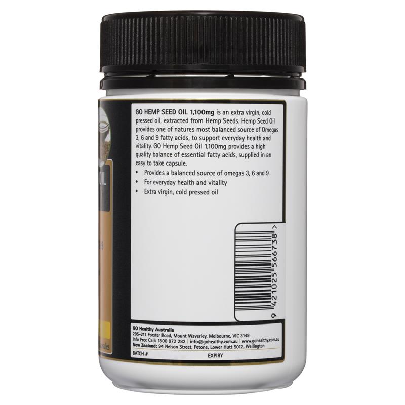 Dầu hạt gai Go Healthy Hemp Seed Oil 1100mg 100 viên