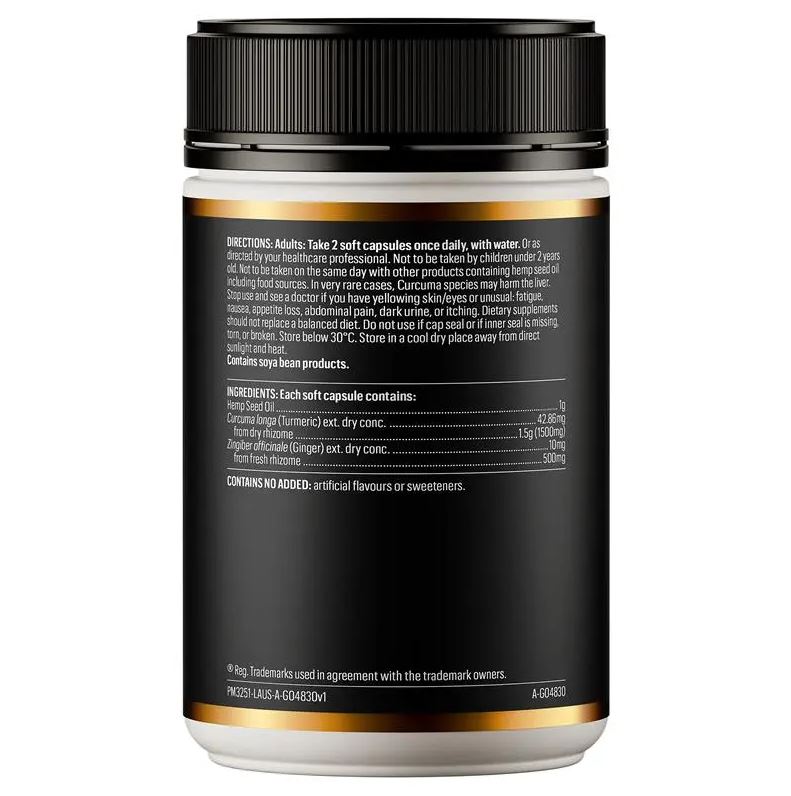 Dầu hạt gai Go Healthy Hemp Seed Oil Plus Turmeric 100 viên
